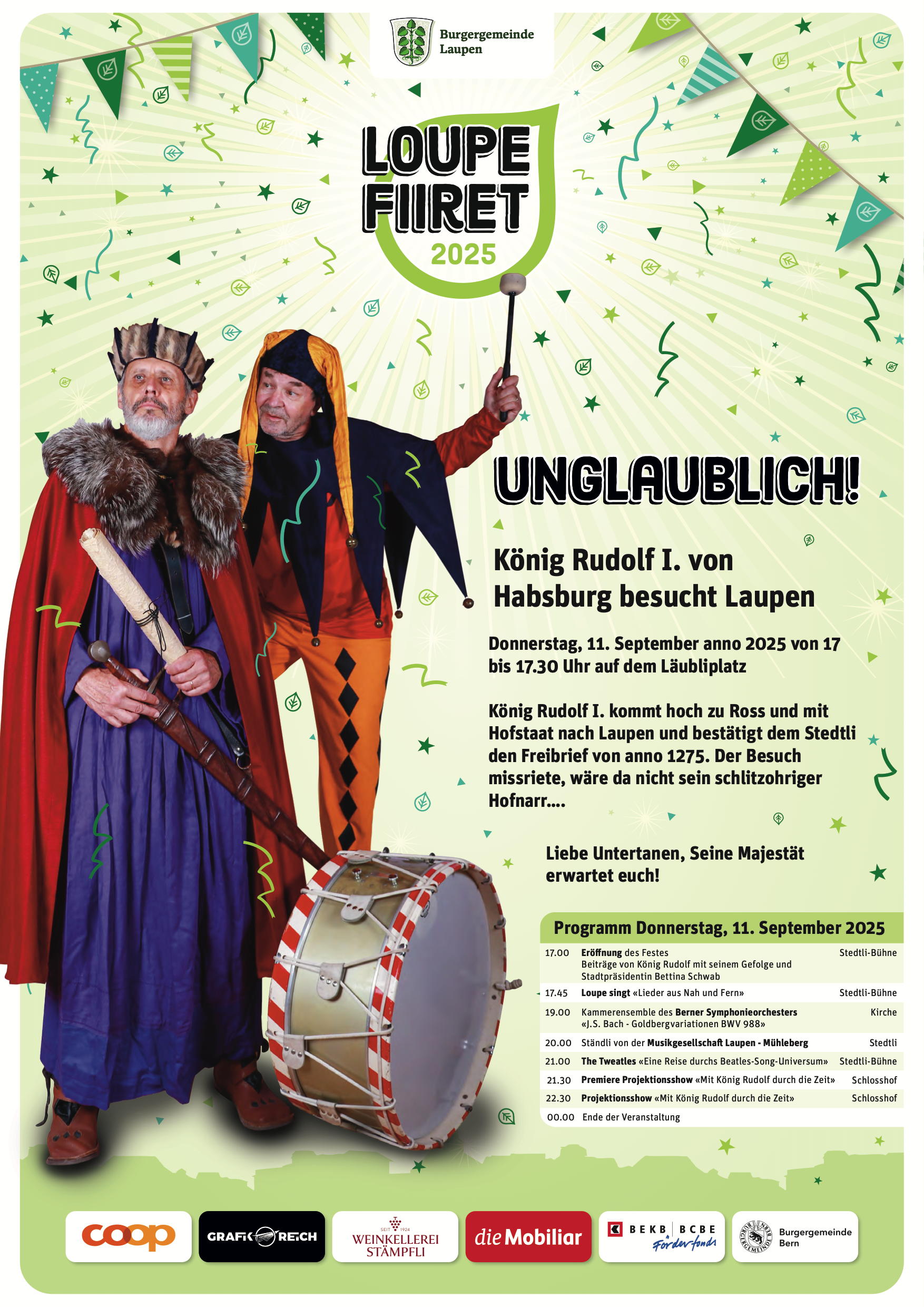Flyer Programm Eröffnungsanlass
